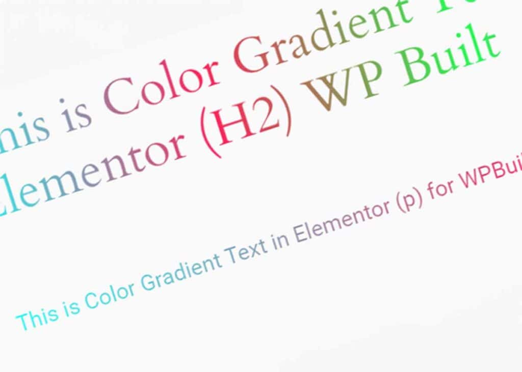 Create Color Gradient Texts in Elementor