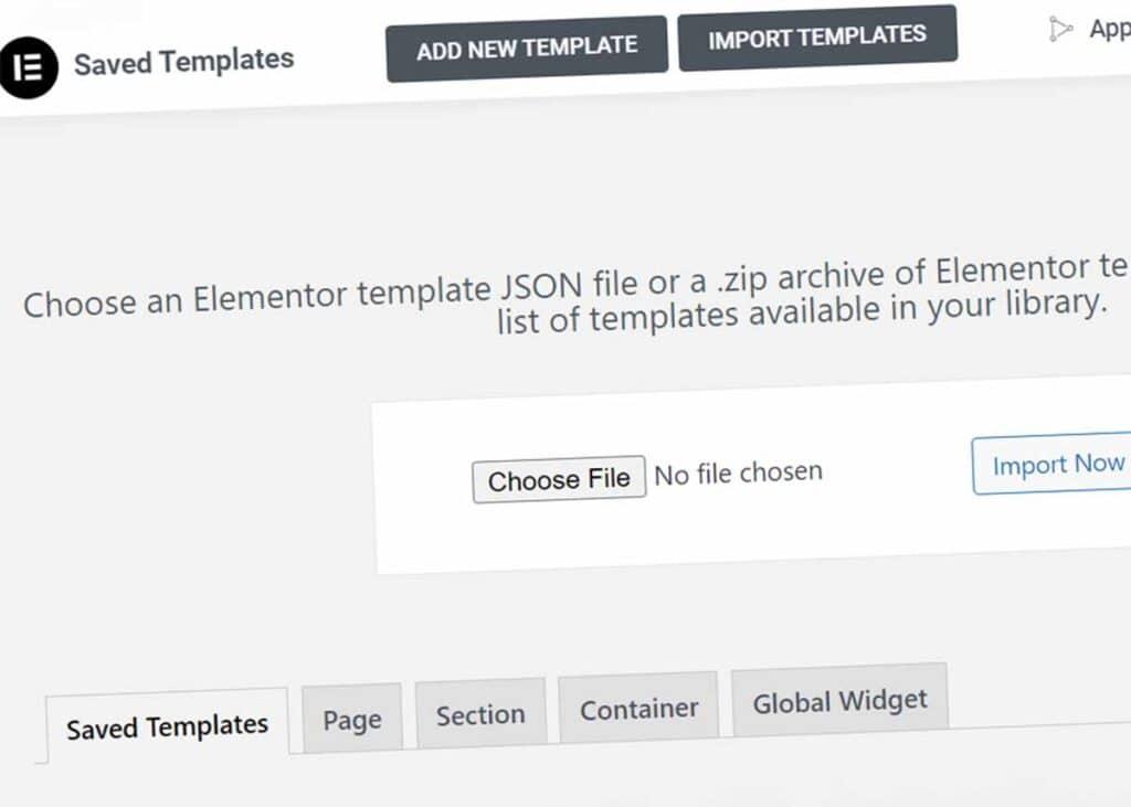 How to Import Elementor Templates